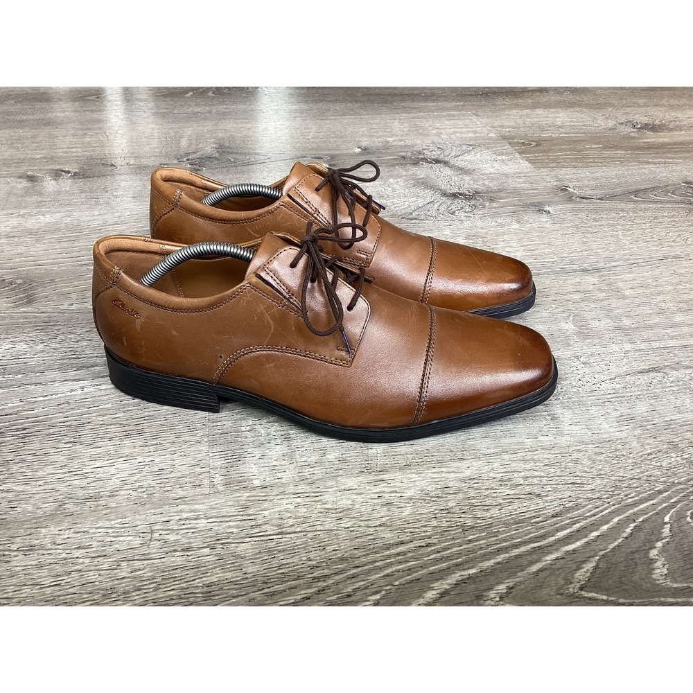 Clarks Collection Mens Size 11.5 Brown Dress Shoes 15770 Tilden Shoes